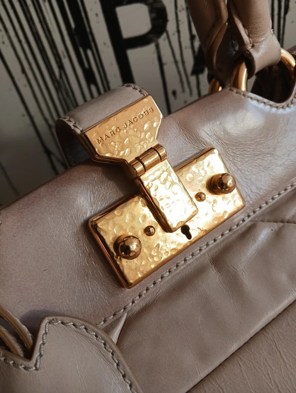 Marc Jacobs Quilted,patchwork Klein Frame blush  Vintage Satchel